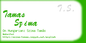 tamas szima business card